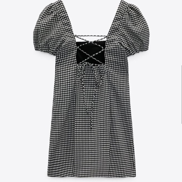 zara gingham dress - Picture 5 of 8